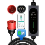 Junsun Mobiele Lader Elektrische Auto – Type 2, 6-32A 3.5KW11KW/22KW APP-bediening - Afbeelding 2