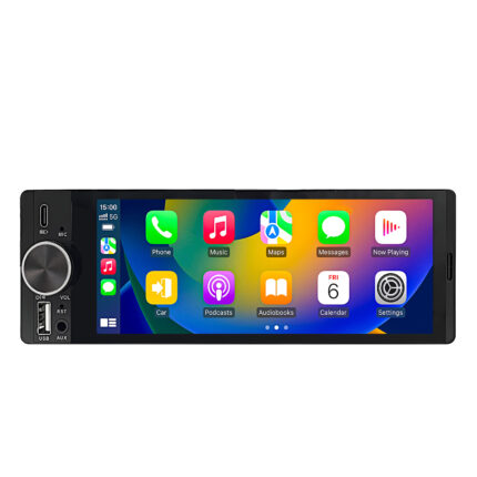 Junsun Drahtlos CarPlay Android Auto Display mit Rückfahrkamera 1Din