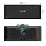Junsun Drahtlos CarPlay Android Auto HD 10.26-Zoll Display einstellbare Rückfahrkamera