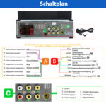 Junsun Drahtlos CarPlay Android Auto RDS mit Rückfahrkamera 1Din