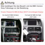 Junsun CarPlay für Audi Q7 4L 2005-2015 MMI 2G High 3G Basic CarPlay Android Auto Bluetooth