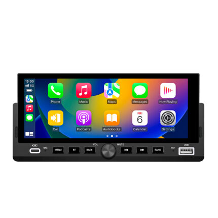 Junsun Draadloos CarPlay Android Auto RDS met achteruitrijcamera 1Din