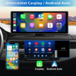 Junsun Drahtlos CarPlay Android Auto HD 10.26-Zoll Display einstellbare Rückfahrkamera
