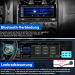 Junsun Drahtlos CarPlay Android Auto RDS mit Rückfahrkamera 1Din