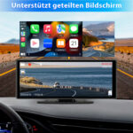 Junsun Drahtlos CarPlay Android Auto HD 10.26-Zoll Display einstellbare Rückfahrkamera