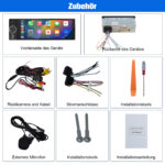 Junsun Drahtlos CarPlay Android Auto Display mit Rückfahrkamera 1Din